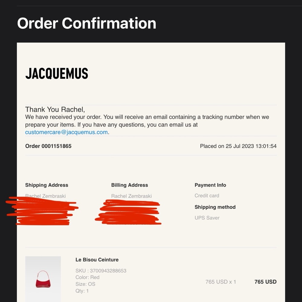 Jacquemus Le Bisou Red Shoulder Bag - Picture 9 of 9